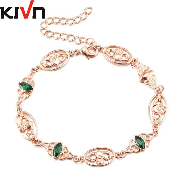 bangle kivn fashion jewelry green cz irish celtics knot heart crown claddagh bracelets for women girls birthday party promotion gifts, Black
bangle kivn fashion jewelry green cz irish celtics knot heart crown claddagh bracelets for women girls birthday party promotion gifts, Black