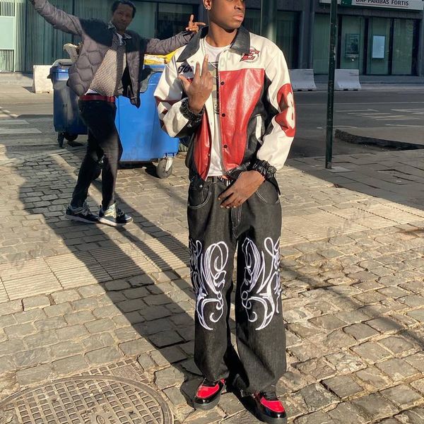 men's jeans black jeans punk clothing fashion pants street pography y2k harajuku loose men's trousers loose men's goods 23052, Blue
men's jeans black jeans punk clothing fashion pants street pography y2k harajuku loose men's trousers loose men's goods 23052, Blue