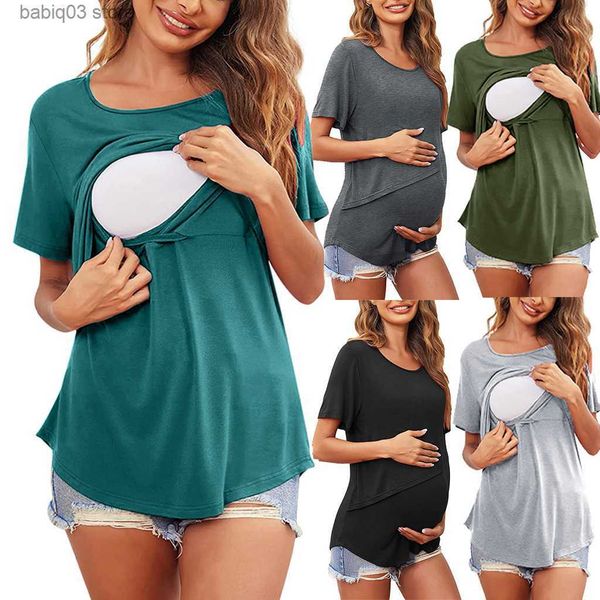 maternity tees new maternity clothes womens short sleeve crew neck solid color asymmetrical flap nursed casual t shirt for breastfeeding t, White
maternity tees new maternity clothes womens short sleeve crew neck solid color asymmetrical flap nursed casual t shirt for breastfeeding t, White