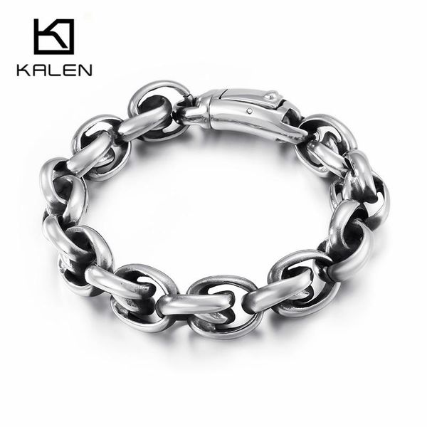 bangle kalen rock chunky 14mm width link chain bracelet men stainless steel 23cm heavy chain link bracelet hip hop party jewelry, Black
bangle kalen rock chunky 14mm width link chain bracelet men stainless steel 23cm heavy chain link bracelet hip hop party jewelry, Black