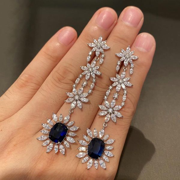 knot flowers blue crystal pendant earrings luxury tassel jewelry for women modern geometric dangle earrings friends gift, Silver
knot flowers blue crystal pendant earrings luxury tassel jewelry for women modern geometric dangle earrings friends gift, Silver