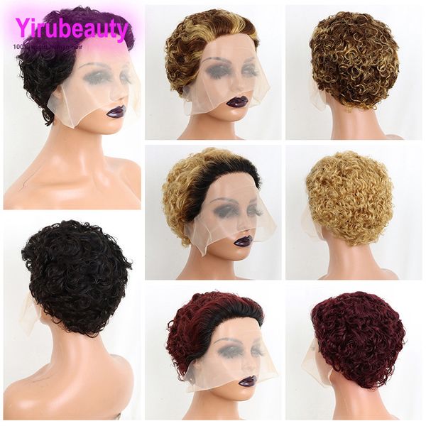 pixie curly cut 13x1 lace wig brazilian 100% human hair yirubeauty short inch p4/27 1b color, Black;brown
pixie curly cut 13x1 lace wig brazilian 100% human hair yirubeauty short inch p4/27 1b color, Black;brown