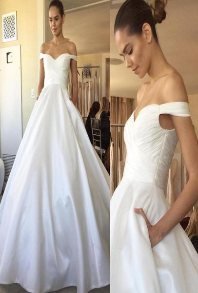charming aline sweetheart wedding dress satin chiffion pleated off shoulder bridal gown lace up court train8649835, White
charming aline sweetheart wedding dress satin chiffion pleated off shoulder bridal gown lace up court train8649835, White