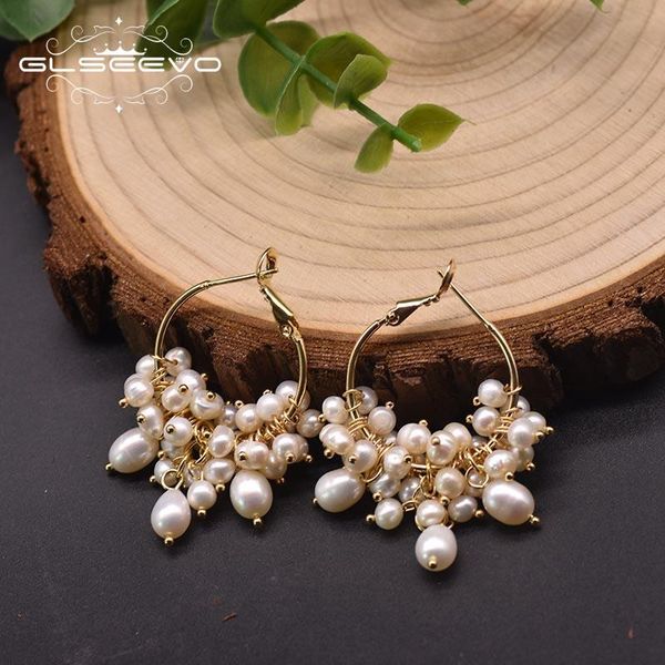 huggie glseevo natural freshwater pearl white hoop earrings for woman weddings original design handmade fine jewelry ge0993a, Golden;silver
huggie glseevo natural freshwater pearl white hoop earrings for woman weddings original design handmade fine jewelry ge0993a, Golden;silver