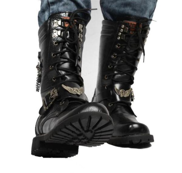 fashion motorcycle cool skull combat army punk goth biker boots leather men shoes high casual boot 2011276644064, Black
fashion motorcycle cool skull combat army punk goth biker boots leather men shoes high casual boot 2011276644064, Black