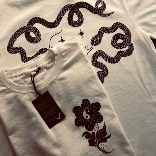 cotton ausmss icey treasure house tattoo-style niche loose fitting men's and women's short sleeved t-shirts minimalist american st, White
cotton ausmss icey treasure house tattoo-style niche loose fitting men's and women's short sleeved t-shirts minimalist american st, White