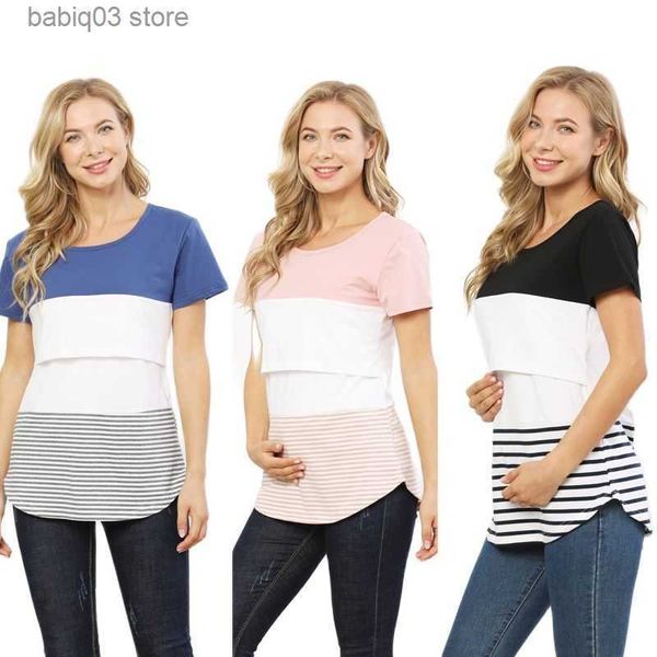 maternity tees summer short sleeve breastfeeding maternity casual clothes cotton nursing t-shirt for pregnant women large size s-xxl t2305, White
maternity tees summer short sleeve breastfeeding maternity casual clothes cotton nursing t-shirt for pregnant women large size s-xxl t2305, White