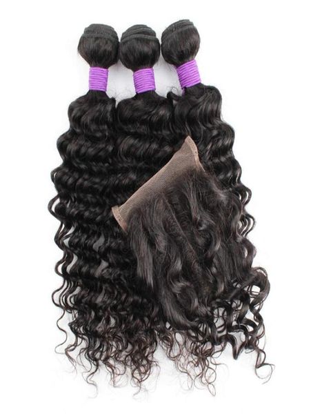human hair bulks natural color deep wave bundles with 4x4 lace closure brazilian remy extention 200gset part swiss lacehuman1246911, Black
human hair bulks natural color deep wave bundles with 4x4 lace closure brazilian remy extention 200gset part swiss lacehuman1246911, Black