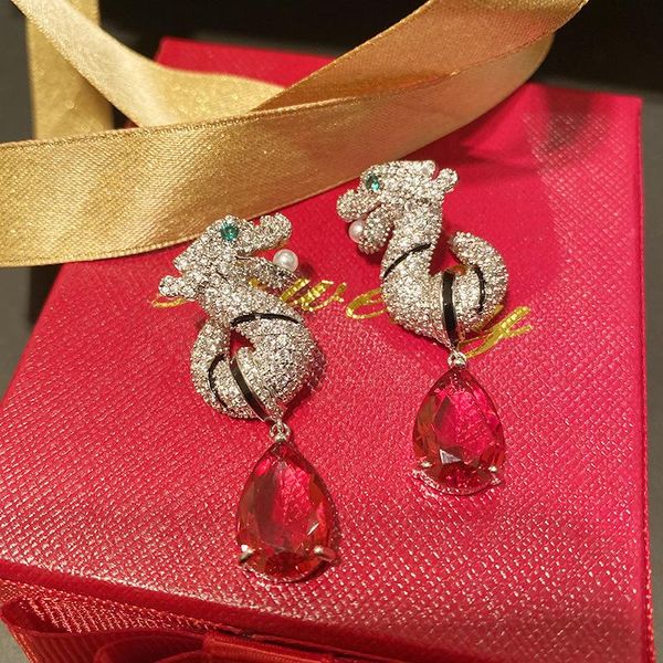 knot chinese luxury zircon dragon lion leopard silver color for women earrings temperament personality holiday gift
knot chinese luxury zircon dragon lion leopard silver color for women earrings temperament personality holiday gift
