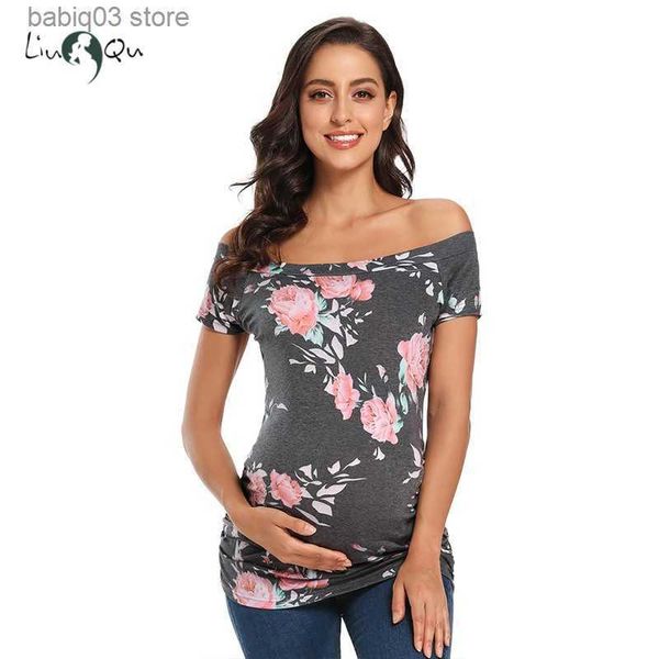 maternity tees womens maternity off shoulder short sleeve side ruched pregnancy t-shirt classic breastfeedingsummer clothes pregnant mama, White
maternity tees womens maternity off shoulder short sleeve side ruched pregnancy t-shirt classic breastfeedingsummer clothes pregnant mama, White