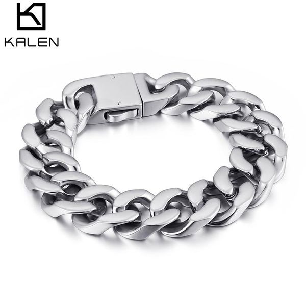 bangle 18mm classic shiny chunky cuban chain bracelet men titanium steel fashion jewelry, Black
bangle 18mm classic shiny chunky cuban chain bracelet men titanium steel fashion jewelry, Black