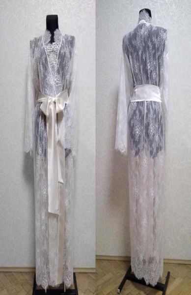 see through lace bridal sleepwear with belt nightgown robes long sleeves bathrobe shawl pajamas party wear4613405, White
see through lace bridal sleepwear with belt nightgown robes long sleeves bathrobe shawl pajamas party wear4613405, White