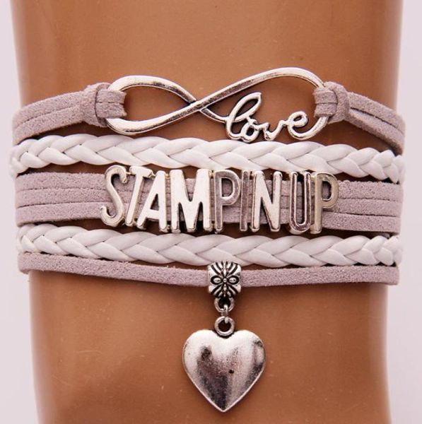 infinity love stampinup bracelets bangles heart charm braided pu leather bracelet jewelry for women men drop 7635092, Golden;silver
infinity love stampinup bracelets bangles heart charm braided pu leather bracelet jewelry for women men drop 7635092, Golden;silver