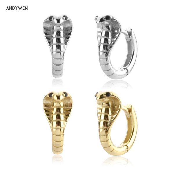 huggie andywen 925 sterling silver 8mm snake huggies hoops clips piercing hoops earring luxury pendiente rock punk party jewelry, Golden;silver
huggie andywen 925 sterling silver 8mm snake huggies hoops clips piercing hoops earring luxury pendiente rock punk party jewelry, Golden;silver