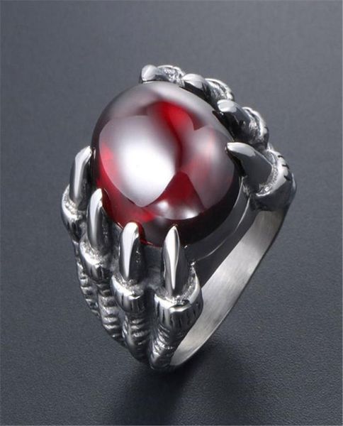 men039s retro dragon claw ring for men red black stone vintage style 316l stainless steel engagement rings 7171513494, Golden;silver
men039s retro dragon claw ring for men red black stone vintage style 316l stainless steel engagement rings 7171513494, Golden;silver
