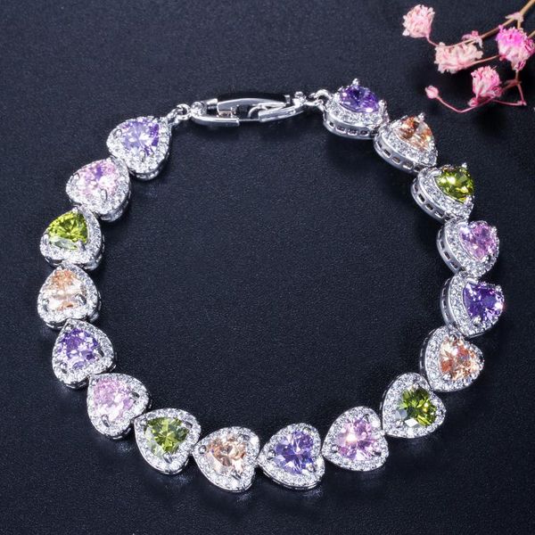 bangle threegraces elegant multicolor cubic zirconia stone white gold color love heart shape women fashion party bracelet jewelry br069, Black
bangle threegraces elegant multicolor cubic zirconia stone white gold color love heart shape women fashion party bracelet jewelry br069, Black