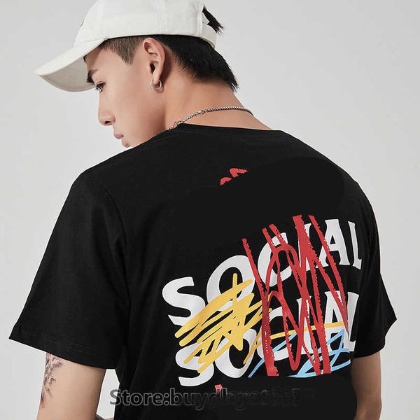 trend brand t shirt anti social club color pen graffiti letter printing short-sleeved cotton t-shirt men women outdoor casual all-match desi, White;black
trend brand t shirt anti social club color pen graffiti letter printing short-sleeved cotton t-shirt men women outdoor casual all-match desi, White;black