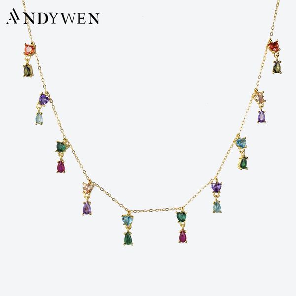 necklaces andywen 925 sterling silver gold colorful zircon cz charm pendant choker luxury women party wedding jewelry colorful rainbow
necklaces andywen 925 sterling silver gold colorful zircon cz charm pendant choker luxury women party wedding jewelry colorful rainbow
