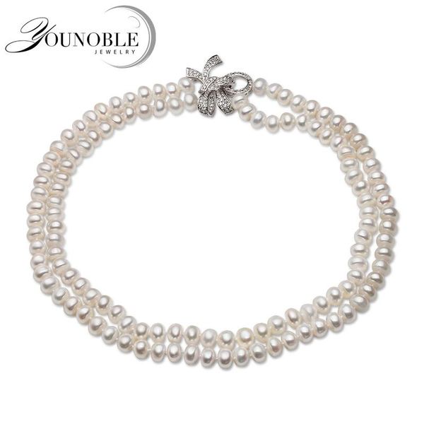 necklaces 100% real double pearl necklace women wedding multi layer choker necklace anniversary party gift, Silver
necklaces 100% real double pearl necklace women wedding multi layer choker necklace anniversary party gift, Silver
