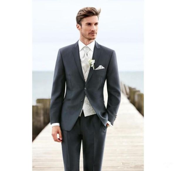 new two button dark grey groom tuxedos peak lapel groomsmen man suits mens wedding suits jacketpantsvesttie8703768, Black;gray
new two button dark grey groom tuxedos peak lapel groomsmen man suits mens wedding suits jacketpantsvesttie8703768, Black;gray