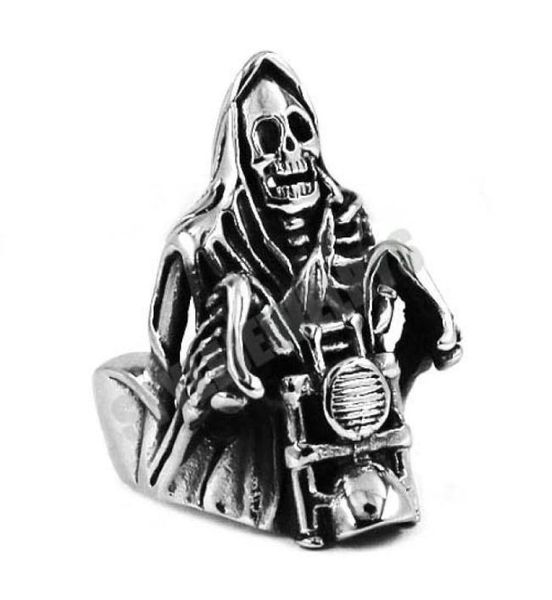 grim reaper skull ride motorcycle ring stainless steel jewelry vintage skull motor biker men ring swr0446 b3499752, Golden;silver
grim reaper skull ride motorcycle ring stainless steel jewelry vintage skull motor biker men ring swr0446 b3499752, Golden;silver