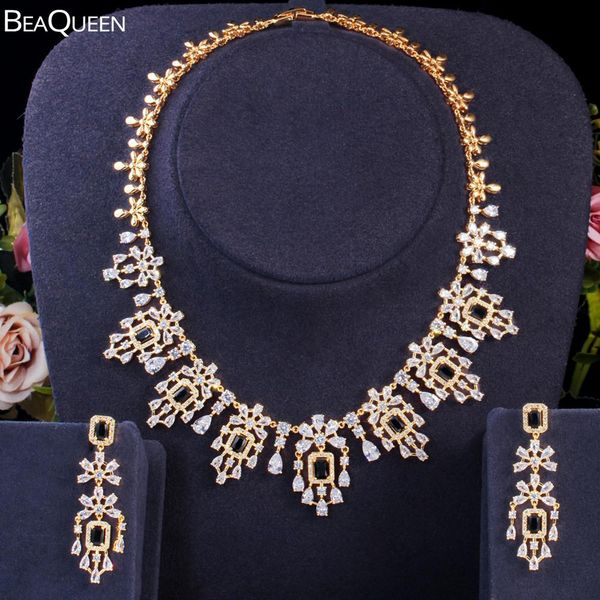 necklace beaqueen gorgeous long water drop earring necklace set for women jewelry gold color black cubic zircon bride wedding gift js281, Silver
necklace beaqueen gorgeous long water drop earring necklace set for women jewelry gold color black cubic zircon bride wedding gift js281, Silver