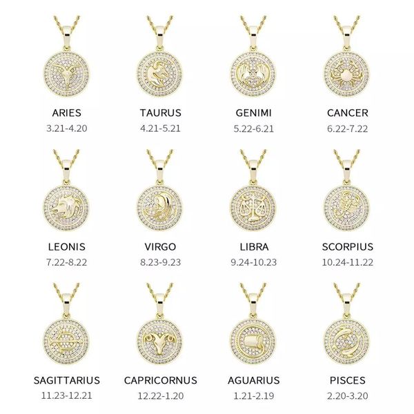 necklaces rillz 2020 new 12 constellations pendant iced out micro pave cubic zirconia hip hop personalised jewelry men women for gift, Silver
necklaces rillz 2020 new 12 constellations pendant iced out micro pave cubic zirconia hip hop personalised jewelry men women for gift, Silver