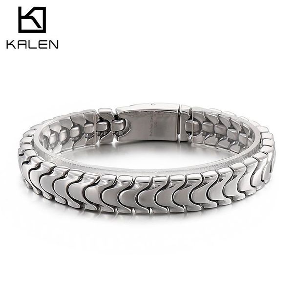 bangle kalen punk gold 12mm animal chain men's vintage brushed stainless steel bracelet wristband jewelry, Black
bangle kalen punk gold 12mm animal chain men's vintage brushed stainless steel bracelet wristband jewelry, Black