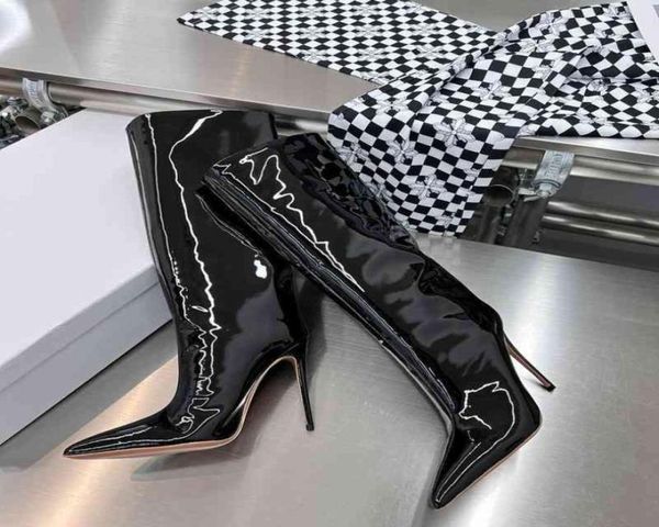 boots boots knee length boots women039s thin heel pointed amina muaddi high patent leather black barrel single9893256
boots boots knee length boots women039s thin heel pointed amina muaddi high patent leather black barrel single9893256
