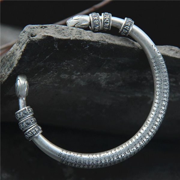 bangle handmade 100% 990 silver tibetan six words beaded bangle pure silver the buddhist heart sutra cuff bracelet tibetan bangle good, Black
bangle handmade 100% 990 silver tibetan six words beaded bangle pure silver the buddhist heart sutra cuff bracelet tibetan bangle good, Black