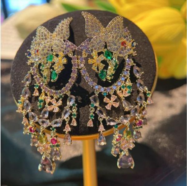 knot s925 silver needle fashion exaggerated earrings butterfly zircon earrings colorful tassel earrings
knot s925 silver needle fashion exaggerated earrings butterfly zircon earrings colorful tassel earrings