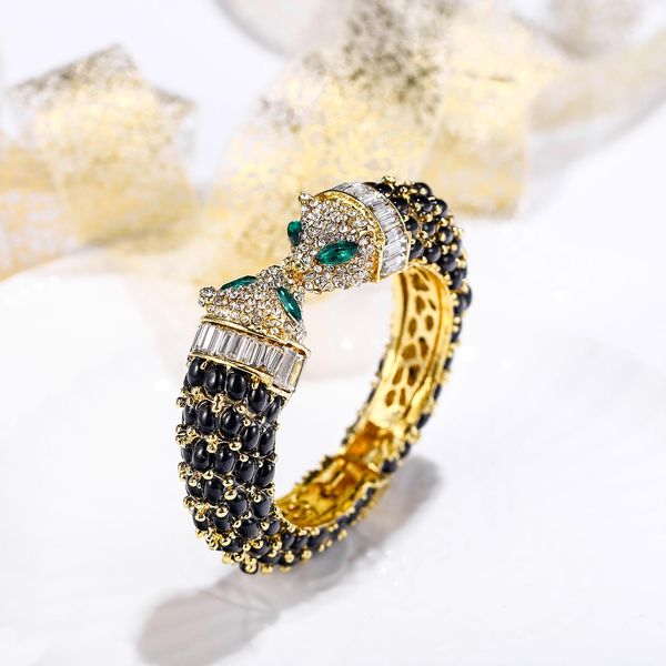bangle leopard bangle women panther bracelets animal jaguar indian jewelry femme crystal gold plated party gift pulseras mujer enamel, Black
bangle leopard bangle women panther bracelets animal jaguar indian jewelry femme crystal gold plated party gift pulseras mujer enamel, Black