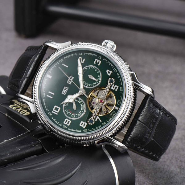2023 3a men's watch pdfl sapphire mirror 43mm automatic six hands mechanical business fashion watch pin buckle leather strap gift watch, Slivery;brown
2023 3a men's watch pdfl sapphire mirror 43mm automatic six hands mechanical business fashion watch pin buckle leather strap gift watch, Slivery;brown