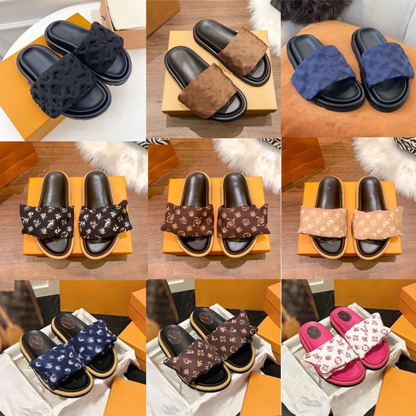 pool pillow mules designer sandals women summer platform slippers padded front strap classic prints flat comfort sliders size 45, Black
pool pillow mules designer sandals women summer platform slippers padded front strap classic prints flat comfort sliders size 45, Black