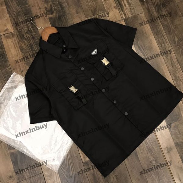 xinxinbuy men designer tee t shirt 23ss nylon multiple pockets milan metal triangle label short sleeve cotton women black m-2xl, Black;brown
xinxinbuy men designer tee t shirt 23ss nylon multiple pockets milan metal triangle label short sleeve cotton women black m-2xl, Black;brown