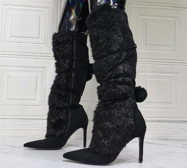 boots ladies 2022 shoes black suede fur ball knee high women stiletto heel pointed toe metal lace up side zip2941069
boots ladies 2022 shoes black suede fur ball knee high women stiletto heel pointed toe metal lace up side zip2941069