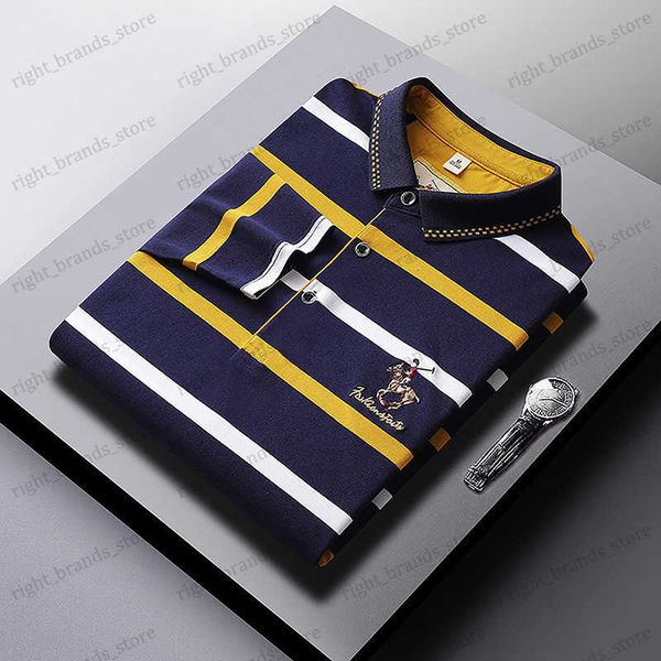 men's polos spring and autumn male polo shirt 2023 cotton long sleeve fashion striped men's luxury clothing t230523, White;black
men's polos spring and autumn male polo shirt 2023 cotton long sleeve fashion striped men's luxury clothing t230523, White;black