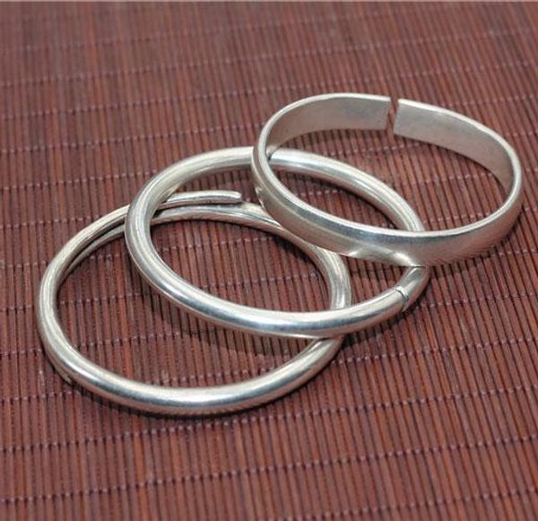 bangle ancient miao silver bracelet for men and women plain round solid simple bracelet, Black
bangle ancient miao silver bracelet for men and women plain round solid simple bracelet, Black