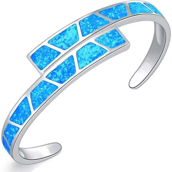 bangle fashion fine blue fire opal double layer square cuff bracelet bangles jewelry for women girls, Black
bangle fashion fine blue fire opal double layer square cuff bracelet bangles jewelry for women girls, Black