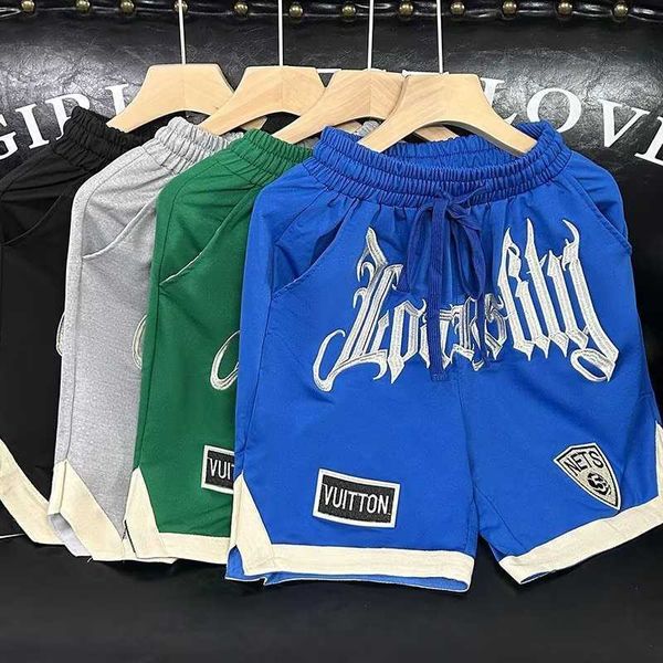 american hip hop embroidered letter shorts men's summer thin loose straight contrast split sports basketball, White;black
american hip hop embroidered letter shorts men's summer thin loose straight contrast split sports basketball, White;black