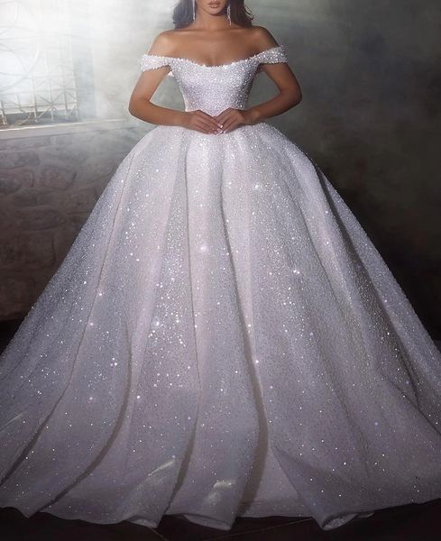 luxury engagement wedding dress 2023 chapel train off shoulder sequined bridal gown vestidos de novia custom made robe de mariage, White
luxury engagement wedding dress 2023 chapel train off shoulder sequined bridal gown vestidos de novia custom made robe de mariage, White