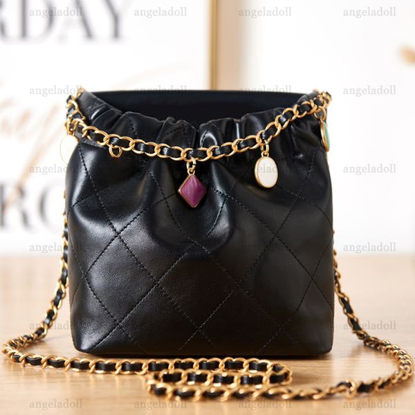 0a mirror quality designers small bucket bag womens real leather lambskin quilted purse luxury varnished metal handbag crossbody black shoul
0a mirror quality designers small bucket bag womens real leather lambskin quilted purse luxury varnished metal handbag crossbody black shoul
