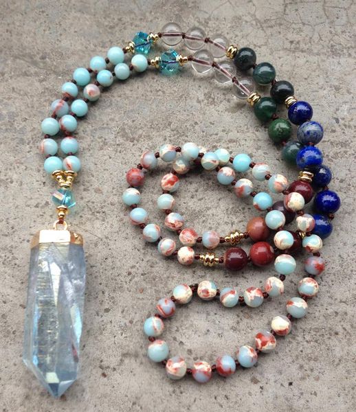 necklaces ya2433 blue quartz point pendant clear quartz stone lapis shoushan stone knot handmade necklace, Silver
necklaces ya2433 blue quartz point pendant clear quartz stone lapis shoushan stone knot handmade necklace, Silver