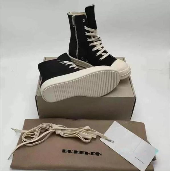 2022 dress shoes rick canvas sneakers for men and women owens shoelaces high soled boots casual shoes 7562023, Black
2022 dress shoes rick canvas sneakers for men and women owens shoelaces high soled boots casual shoes 7562023, Black