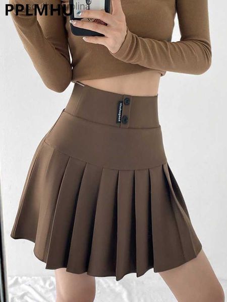 skirts streetwear high waist mini pleated skirts women korean preppy style chic short faldas elegant black safety lined tennis skirt l230522
skirts streetwear high waist mini pleated skirts women korean preppy style chic short faldas elegant black safety lined tennis skirt l230522