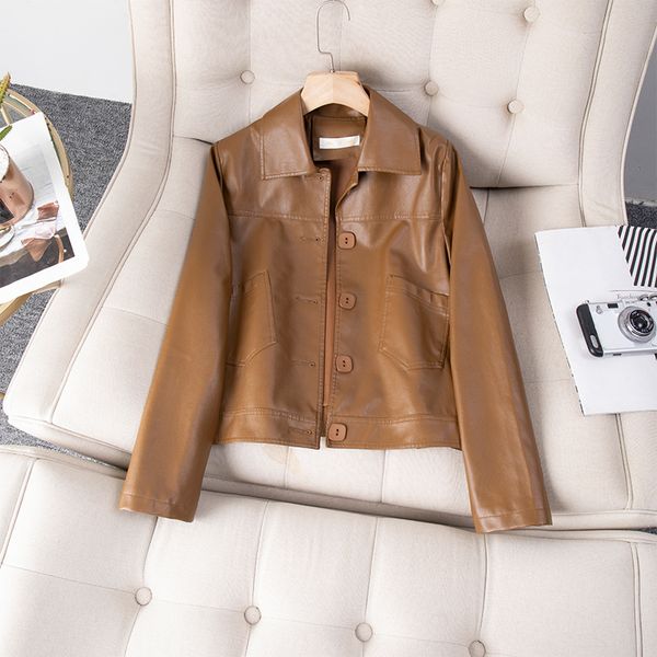 2023 europe trend new autumn fashion leather jacket short bomb street turn down collar casual coat female classics streetwear, Black
2023 europe trend new autumn fashion leather jacket short bomb street turn down collar casual coat female classics streetwear, Black