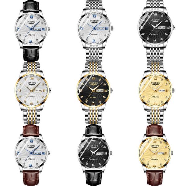 faces fully automatic mechanical night glow precision stainless steel bracelets double calendar fashion thin men's watch luxury brand w, Slivery;black
faces fully automatic mechanical night glow precision stainless steel bracelets double calendar fashion thin men's watch luxury brand w, Slivery;black