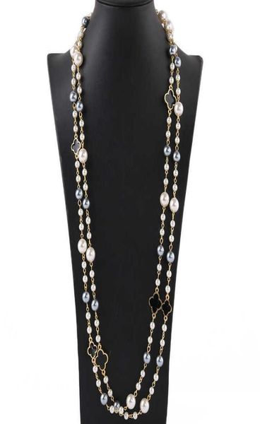 designer classic vintage clover flower bright pearl multi layer long sweater statement necklace for woman elegant locket necklaces5780216, Black
designer classic vintage clover flower bright pearl multi layer long sweater statement necklace for woman elegant locket necklaces5780216, Black