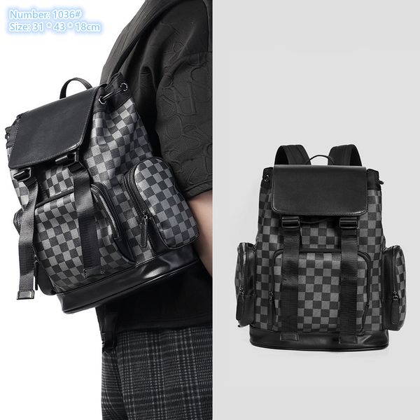 Factory wholesale men shoulder bags flip drawstring leisure backpacks college style plaid fashion backpack large-capacity wear-resistant leather computer bag, Black-1036#
Factory wholesale men shoulder bags flip drawstring leisure backpacks college style plaid fashion backpack large-capacity wear-resistant leather computer bag, Black-1036#