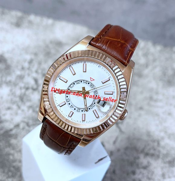 2 styles luxury mens watches 42mm sky-d 326135 336935 336235 fluted bezel automatic movement rose gold case brown leather strap sport men wr, Slivery;brown
2 styles luxury mens watches 42mm sky-d 326135 336935 336235 fluted bezel automatic movement rose gold case brown leather strap sport men wr, Slivery;brown
